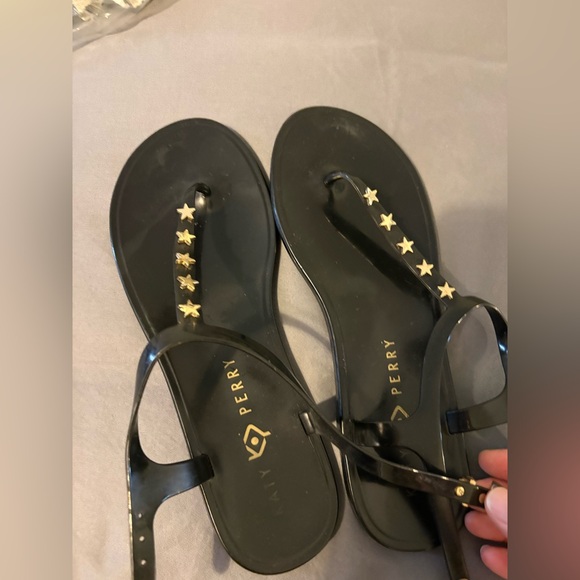 Katy Perry Collections Shoes - Katy Perry Collections Black Sandals with Gold Stars
